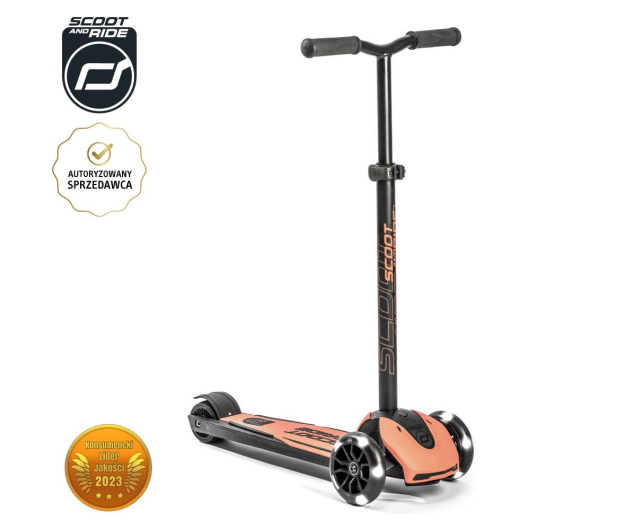 Scoot & Ride Highwaykick 5 LED Hulajnoga balansowa 5+ Peach - 1017196 - zdjęcie 2